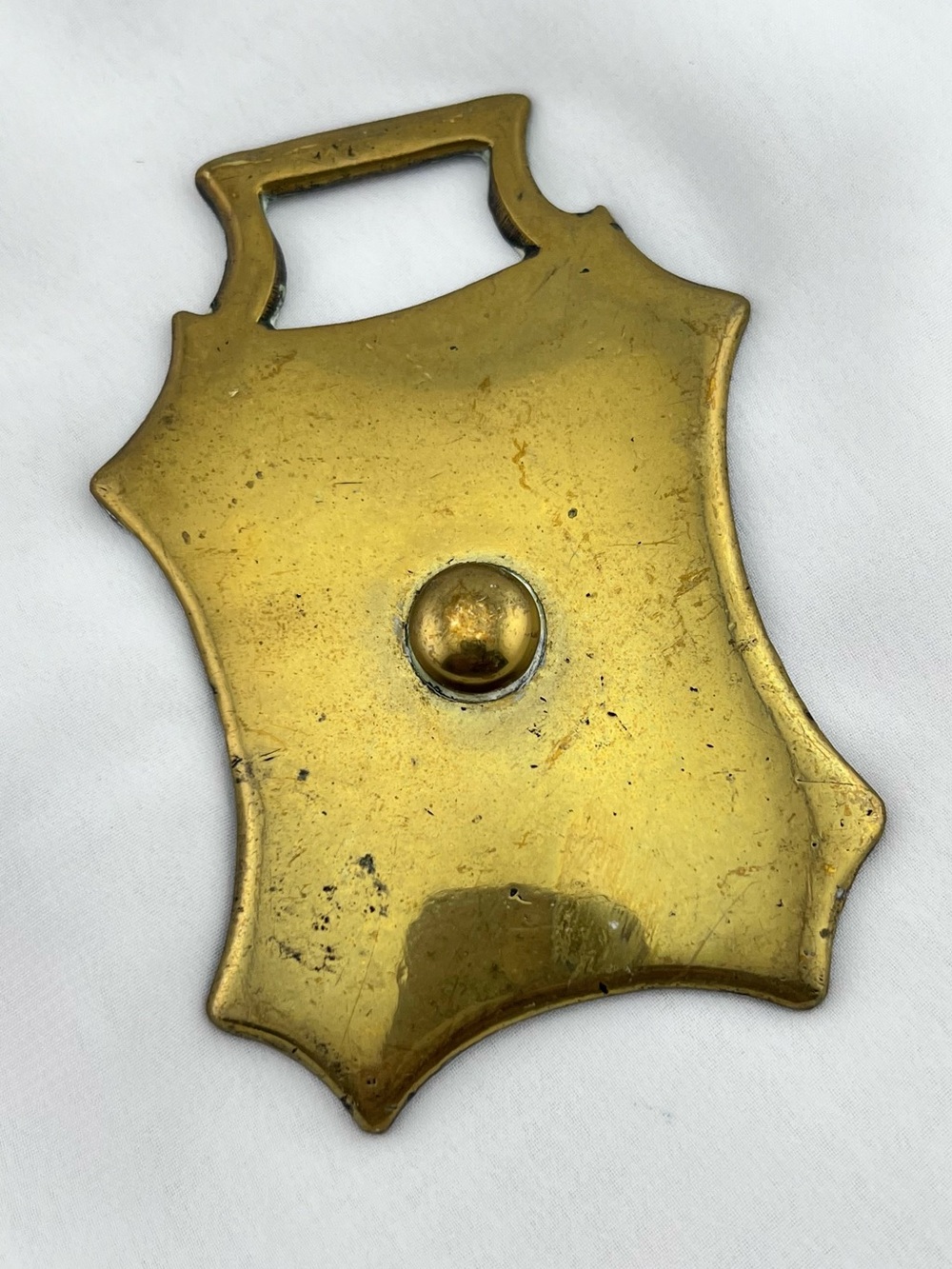 Brass Horse Medallion Antique English Sun Boss Heart Border Show Parade Harness
